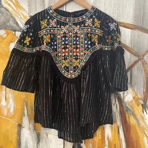 Zara Embroidered Blouse